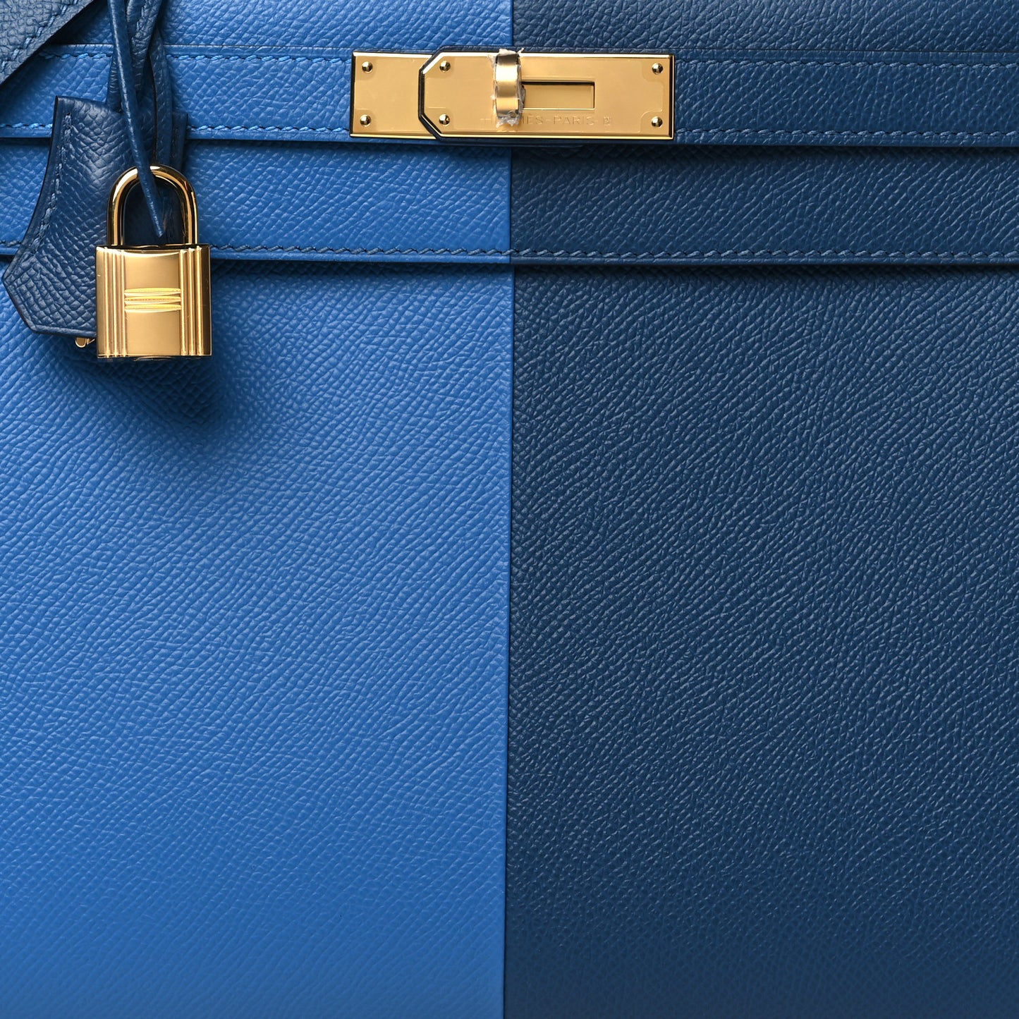Epsom Casaque Kelly Sellier 28 Deep Bleu Mykonos Brique