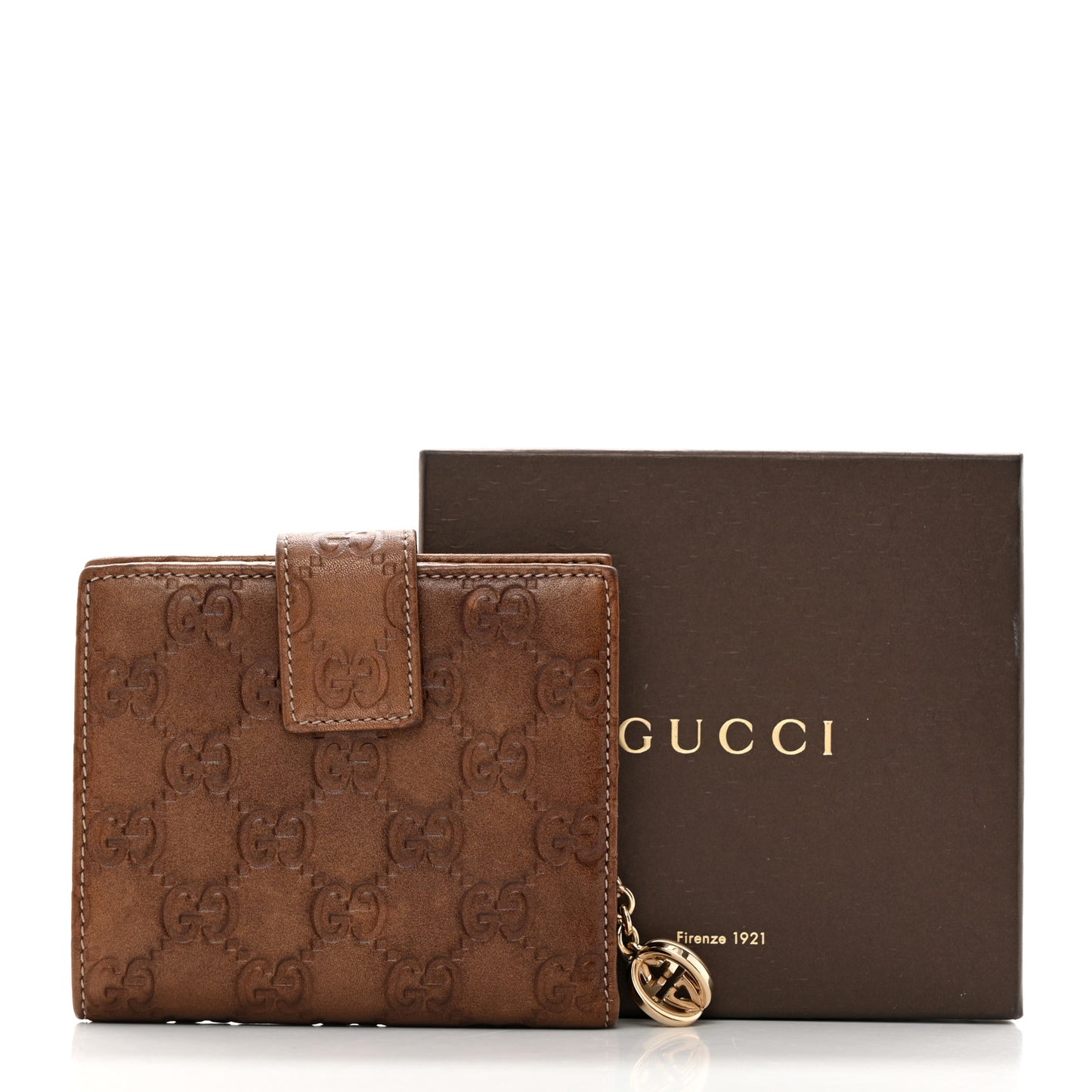 Guccissima Twins French Wallet Bronze