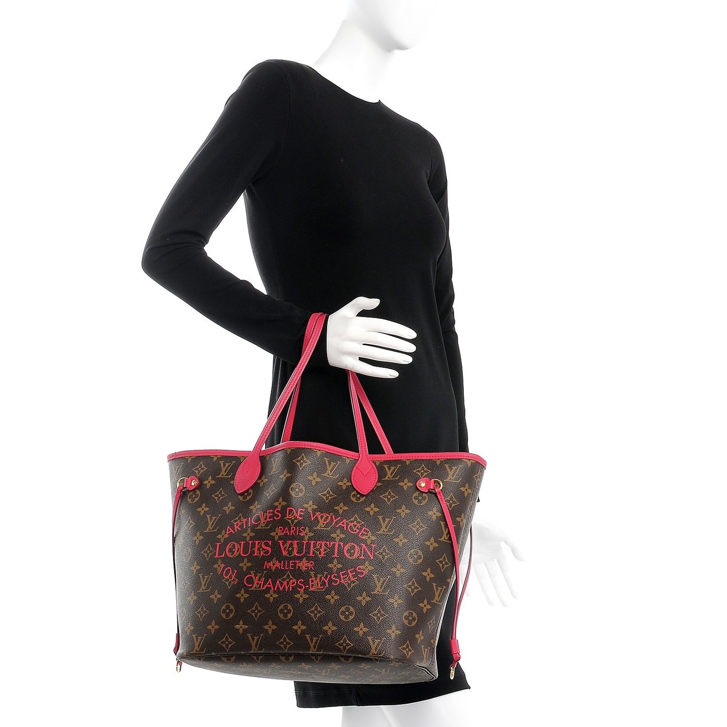 Monogram Articles de Voyage Ikat Neverfull MM Rose Indien