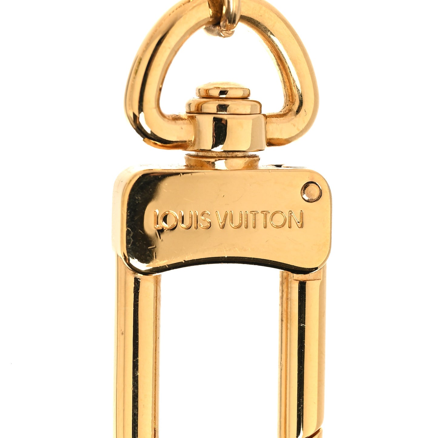 Metal Monogram Looping Chain Key Ring Gold Multicolor