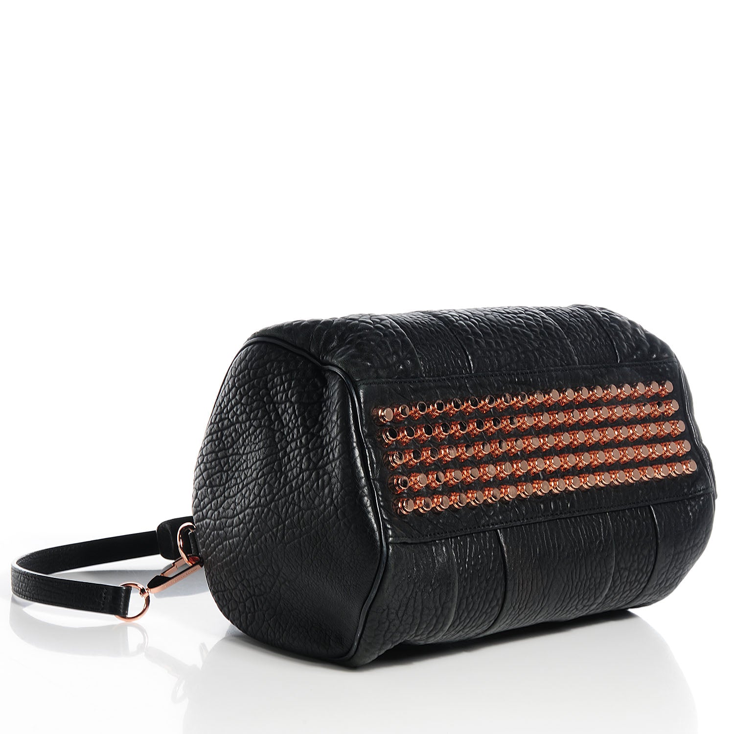 Alexander Wang Pebbled Lambskin Rocco Black w Rose Gold Hardware 4 of 7