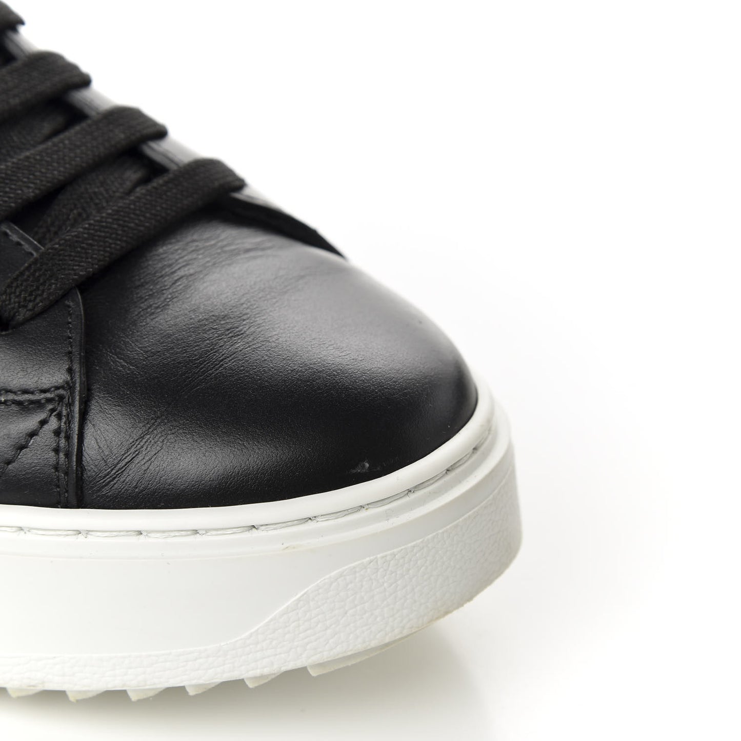 Calfskin Time Out Sneakers 41.5 Black