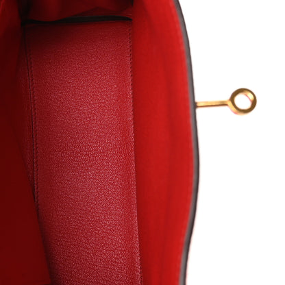Hermes Taurillon Clemence Kelly Ado Backpack Rouge De Coeur 5 of 13