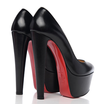 Christian Louboutin Shiny Calfskin Alta Vicky 160 Pumps 38 Black 4 of 9