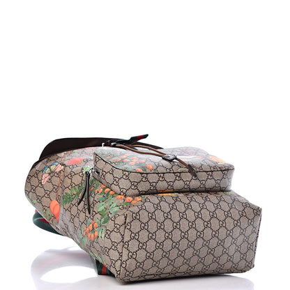 Gucci GG Supreme Monogram Tian Web Single Buckle Backpack Beige Multicolor New Acero 4 of 12