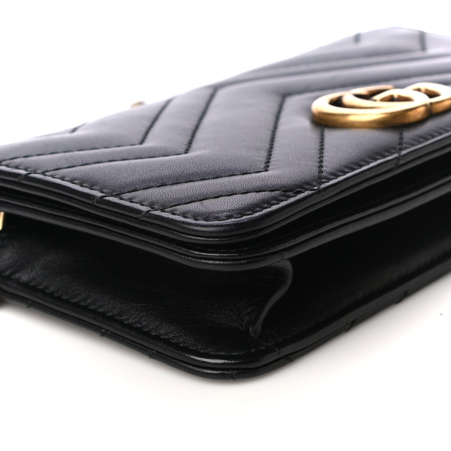 Gucci Calfskin Matelasse GG Marmont Mini Bag Black 8 of 16