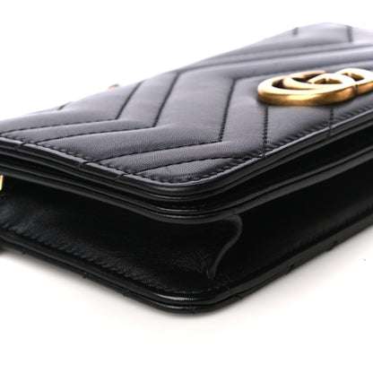 Gucci Calfskin Matelasse GG Marmont Mini Bag Black 8 of 16