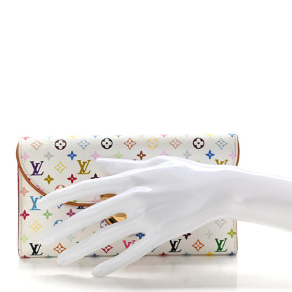 Louis Vuitton Monogram Multicolor Eugenie Wallet White Litchi 2 of 13