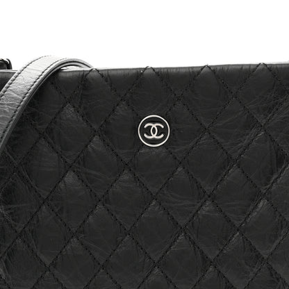 Chanel Aged Calfskin Quilted Crossbody Bag Black 8 of 10