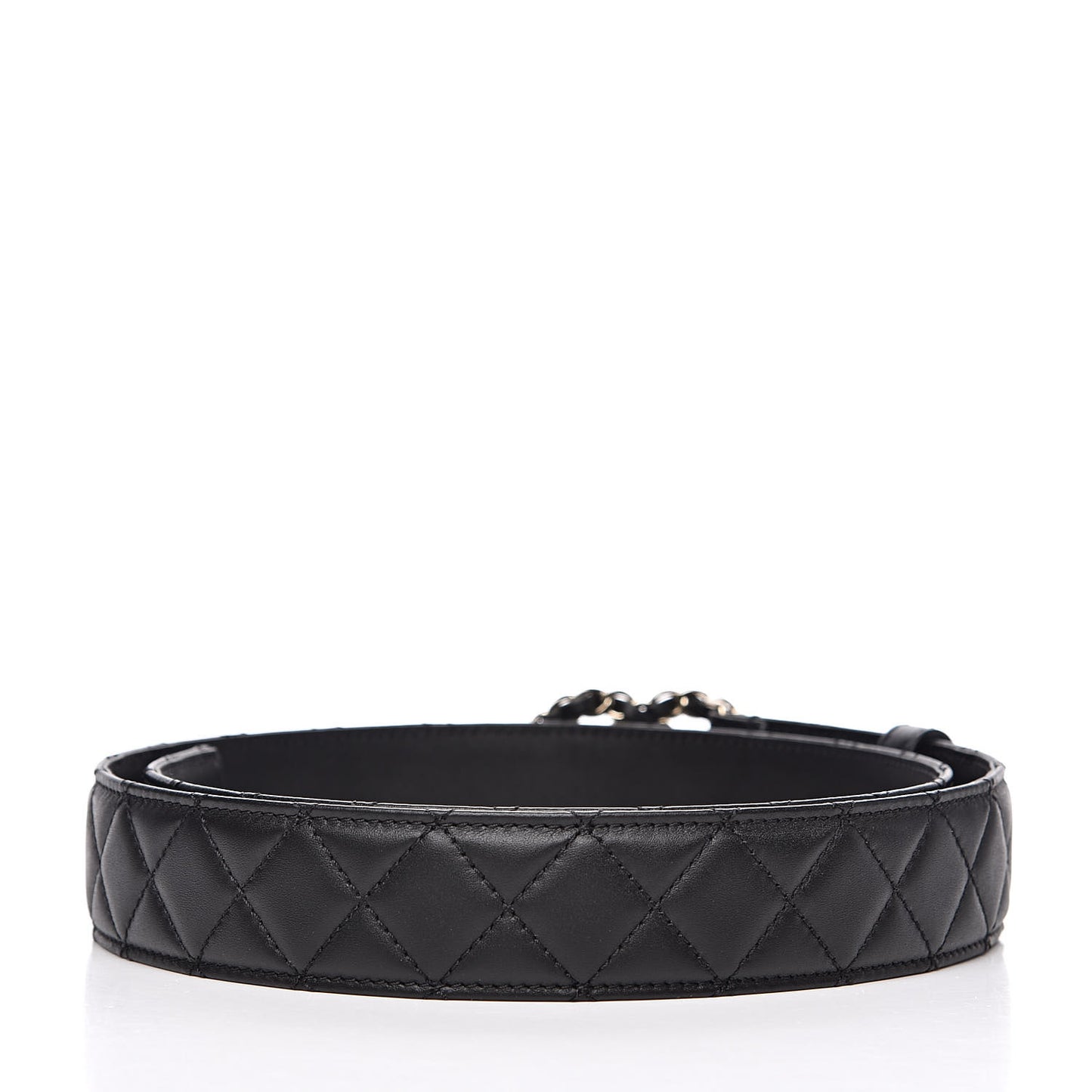 Lambskin Quilted CC Chain Belt 85 34 Black
