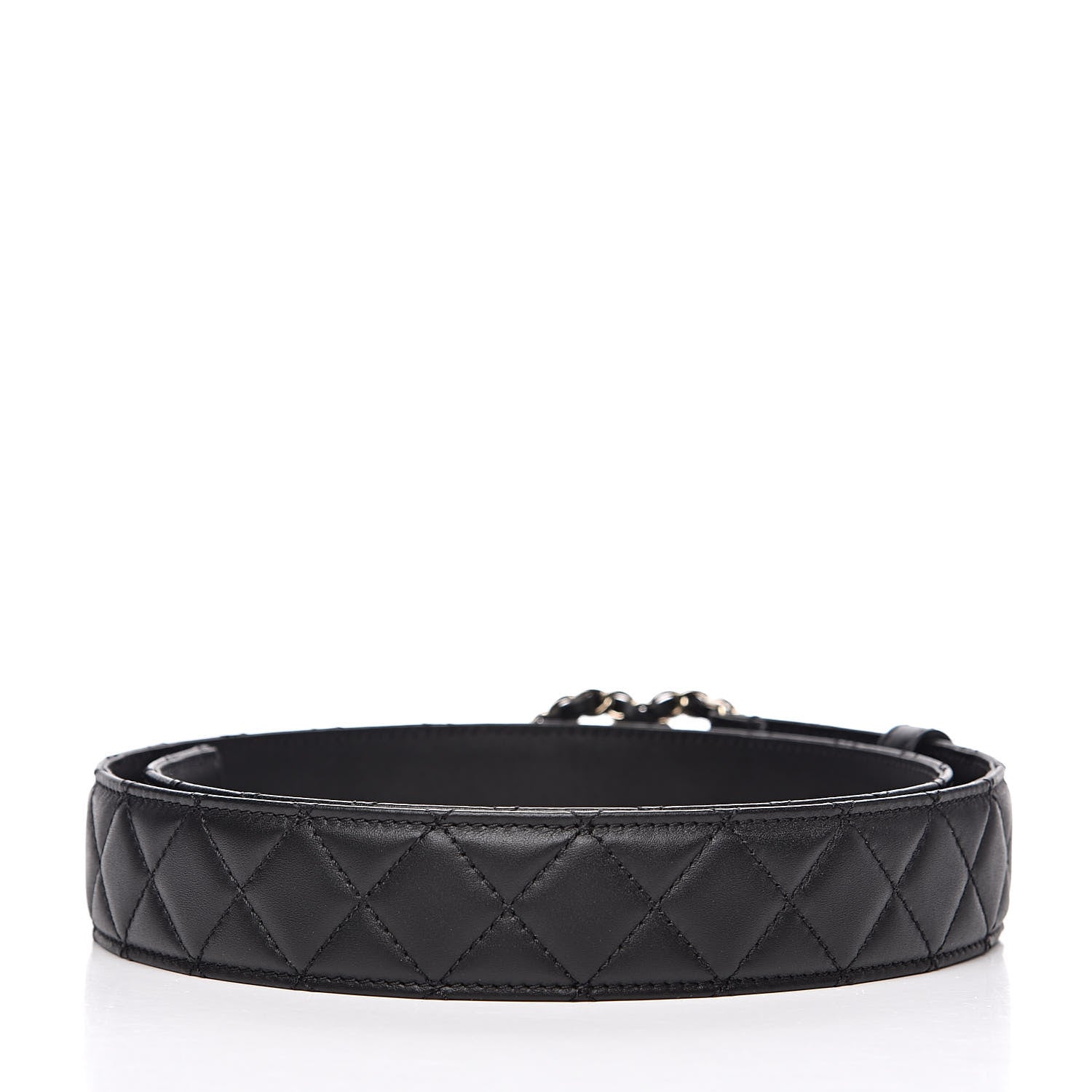 Chanel Lambskin Quilted CC Chain Belt 85 34 Black 3 of 7