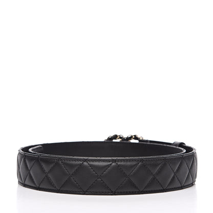 Chanel Lambskin Quilted CC Chain Belt 85 34 Black 3 of 7