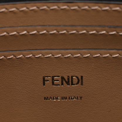 Fendi Fabric Jacquard Vitello Grace FF 1974 Baguette Pouch Tobacco Moro Sand 6 of 10