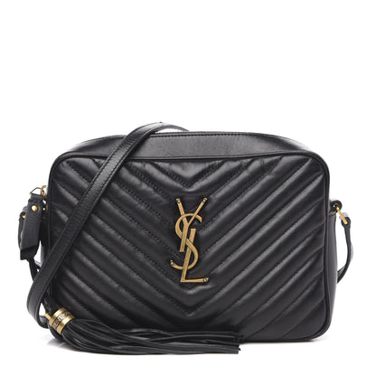 Saint Laurent Calfskin Matelasse Monogram Lou Camera Bag Black 1 of 12