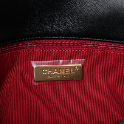 Chanel Shiny Goatskin Quilted Medium Chanel 19 Flap Black 6 of 9
