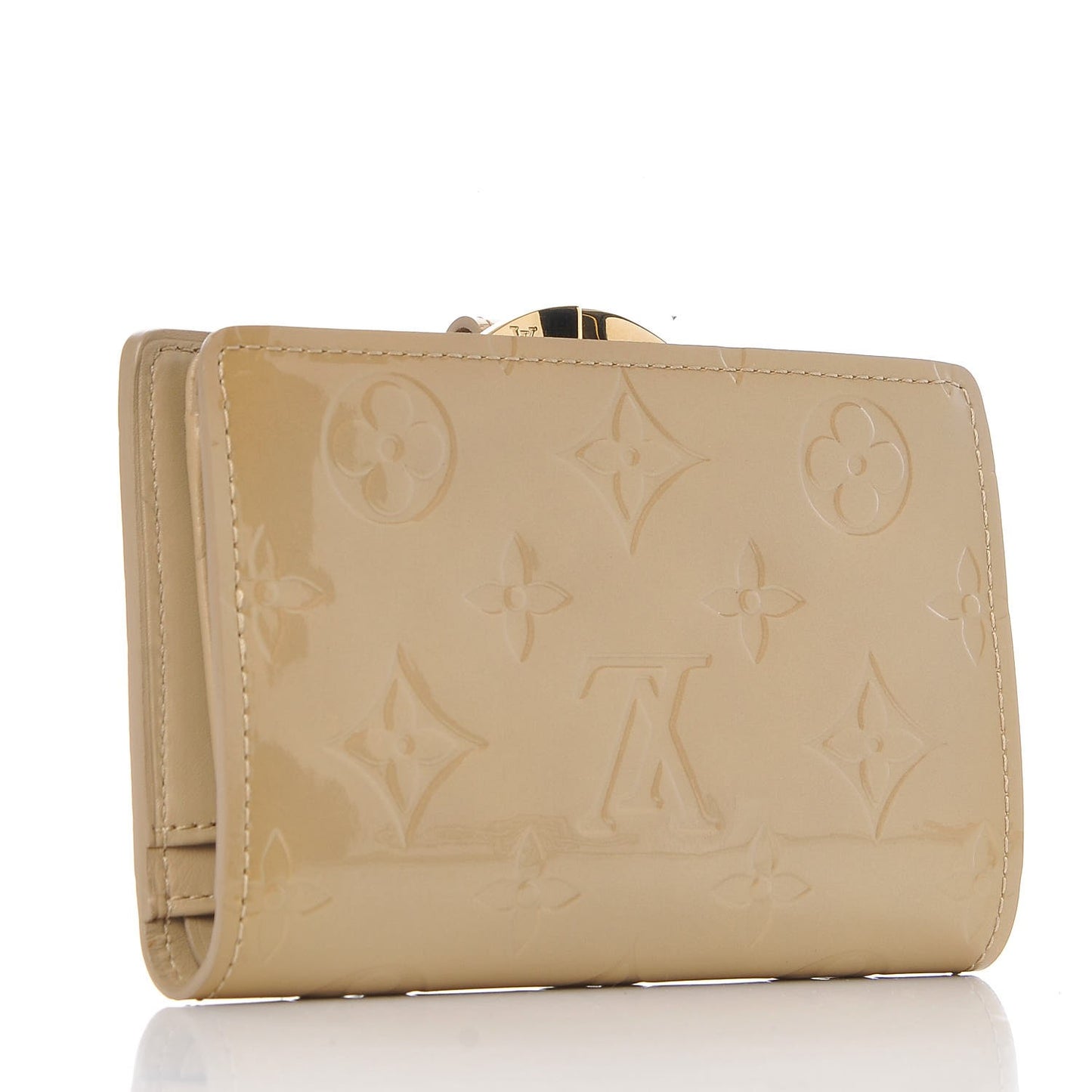 Vernis French Purse Wallet Beige