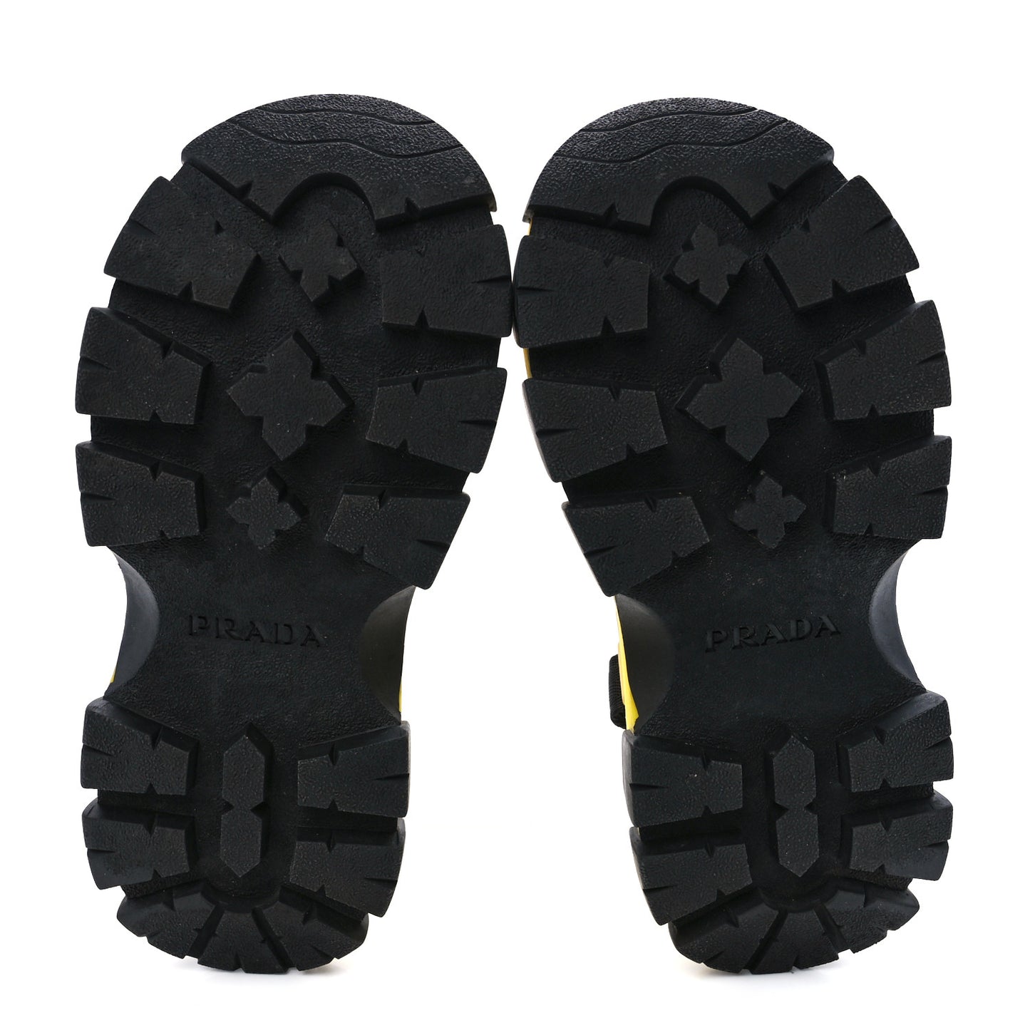 Brushed Calfskin Monolith Pegasus Thunder Sandals 38 Yellow Black