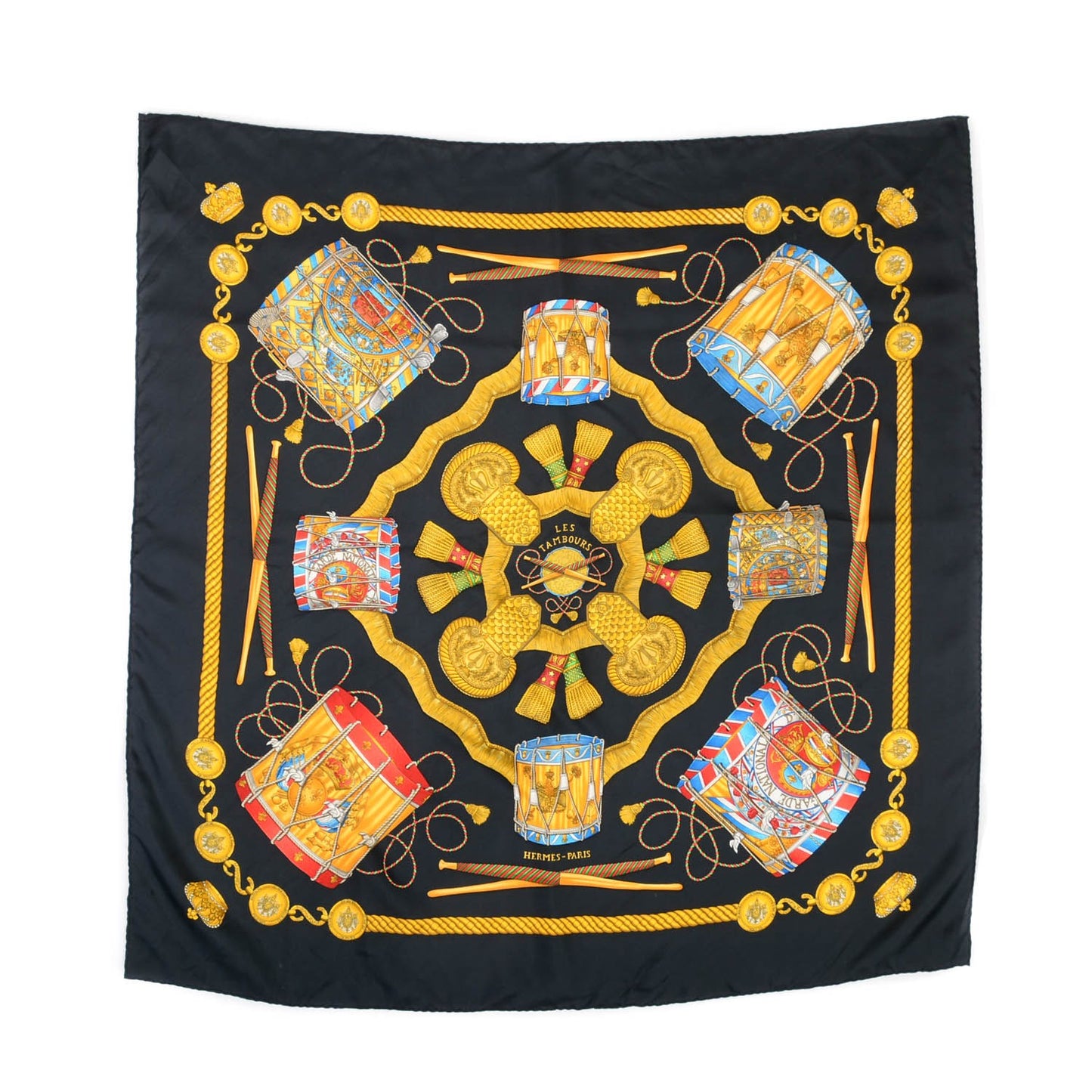 Silk Les Tambours Scarf 90