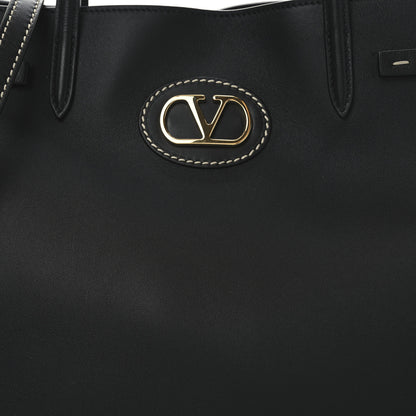 Valentino Garavani Calfskin Vlogo Medium Antibes Tote Black 7 of 9