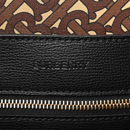Burberry Calfskin TB Motif Embossed Medium Tote Black 6 of 10