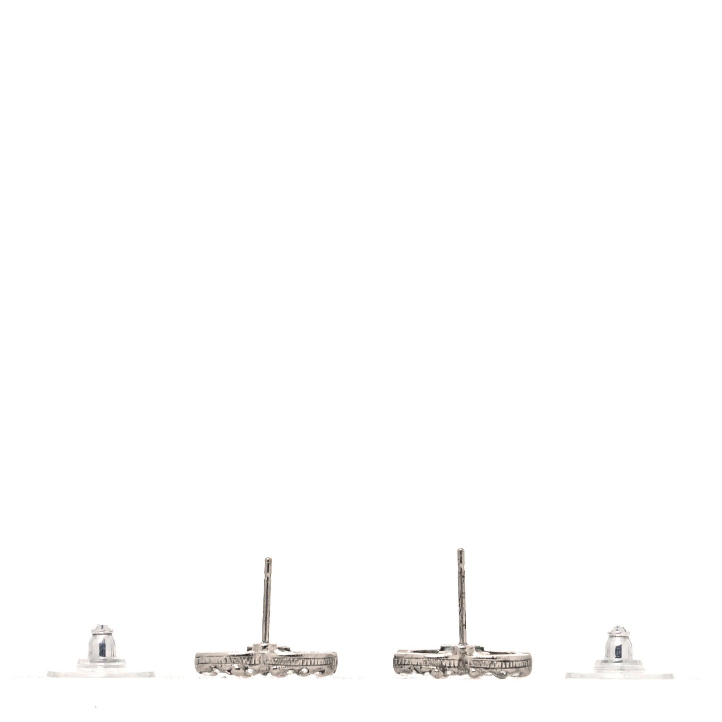 Crystal CC Earrings Silver