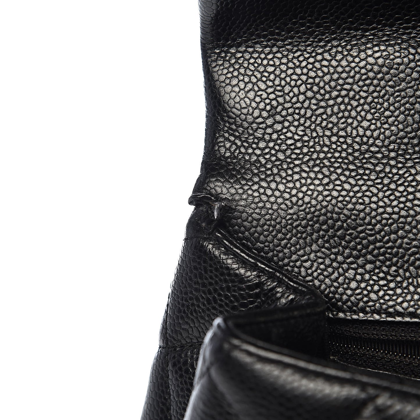 Caviar Quilted Jumbo Kelly Flap Black