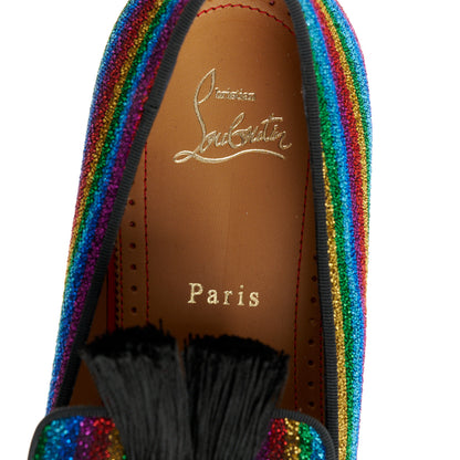 Christian Louboutin Glitter Mens Tassel Serge Officialito Flat Loafers 43.5 Multicolor 7 of 10