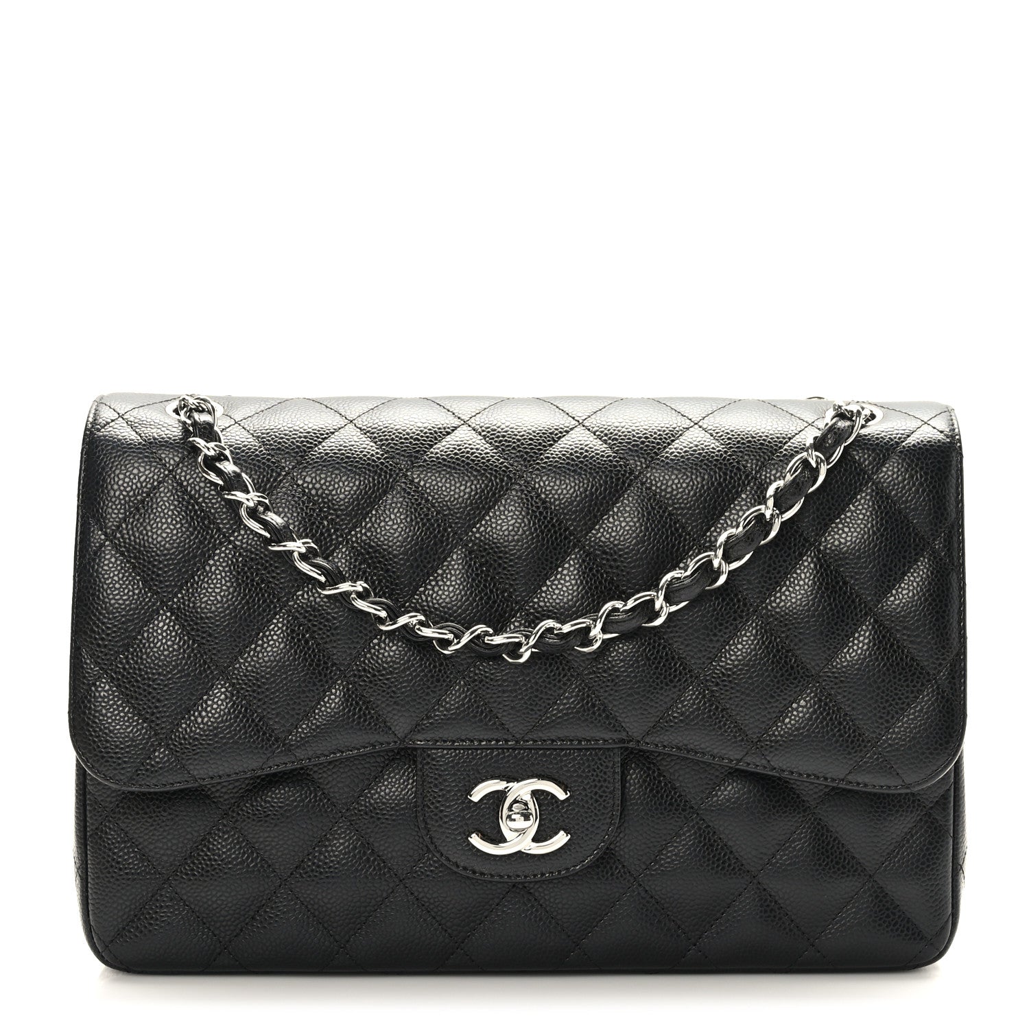 Chanel Caviar Quilted Jumbo Double Flap Black 1 of 8