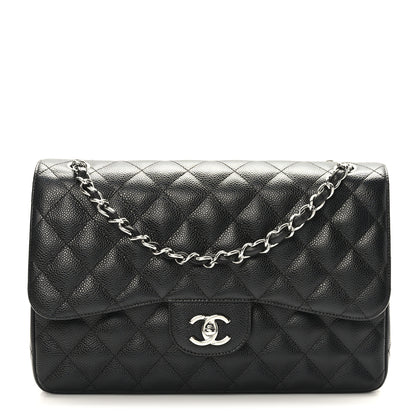 Chanel Caviar Quilted Jumbo Double Flap Black 1 of 8