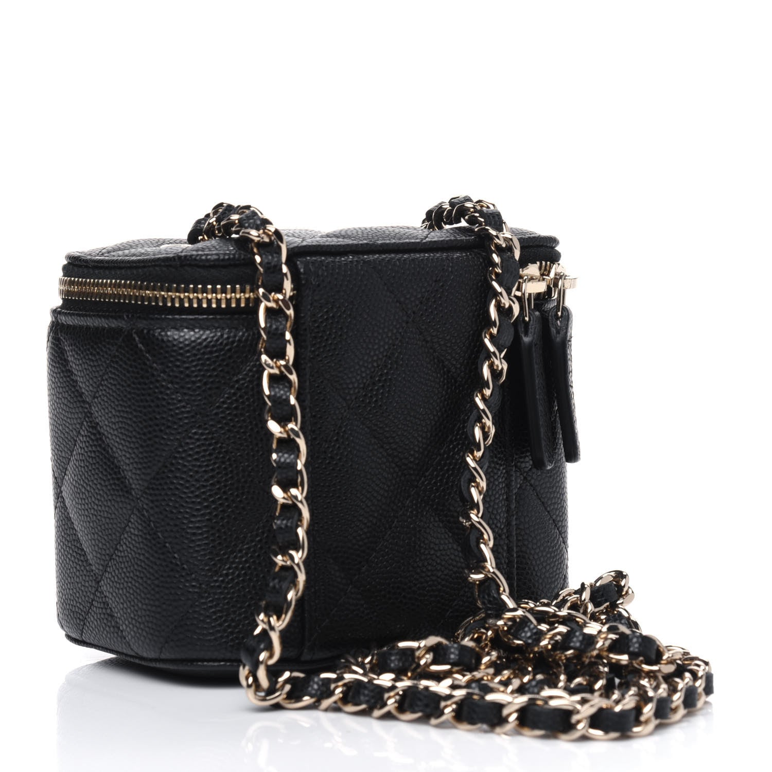 Chanel Caviar Quilted Mini Vanity Case With Chain Black 2 of 4