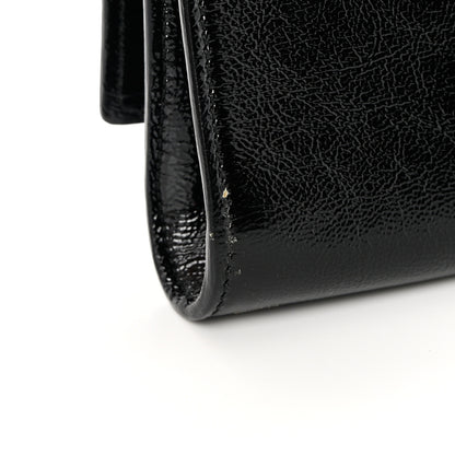 Saint Laurent Textured Patent Monogram Large Belle De Jour Clutch Black 9 of 11