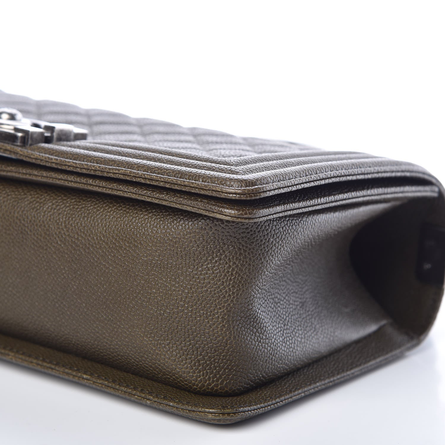 Chanel Caviar Quilted Medium Boy Flap Khaki 9 of 9