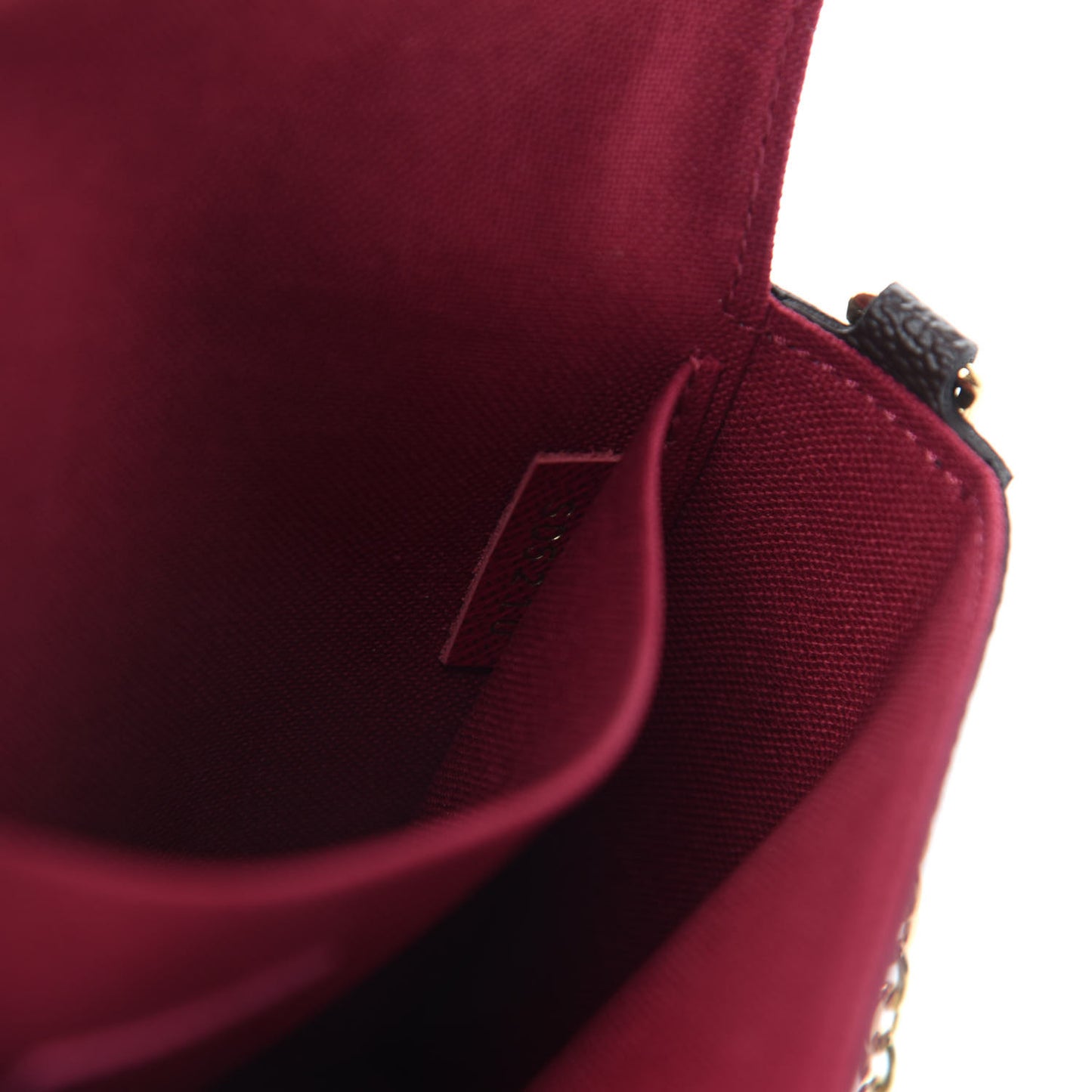 Monogram Pochette Felicie Chain Wallet Fuchsia
