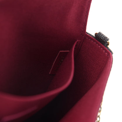 Louis Vuitton Monogram Pochette Felicie Chain Wallet Fuchsia 9 of 11