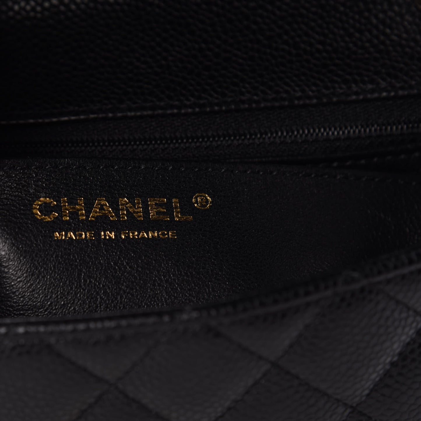 Caviar Quilted Mini Rectangular Flap Black