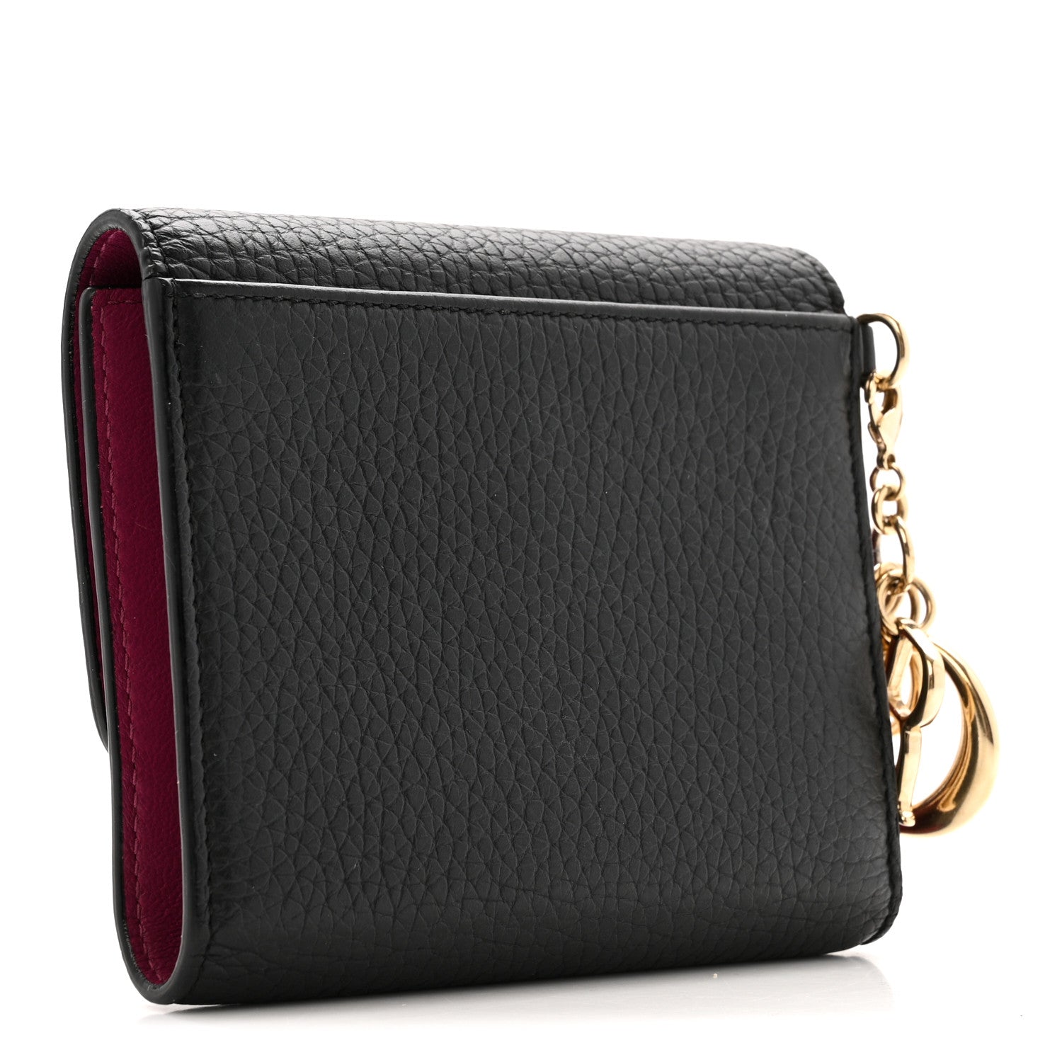 Christian Dior Bullcalf Diorissimo Compact Wallet Black 3 of 10