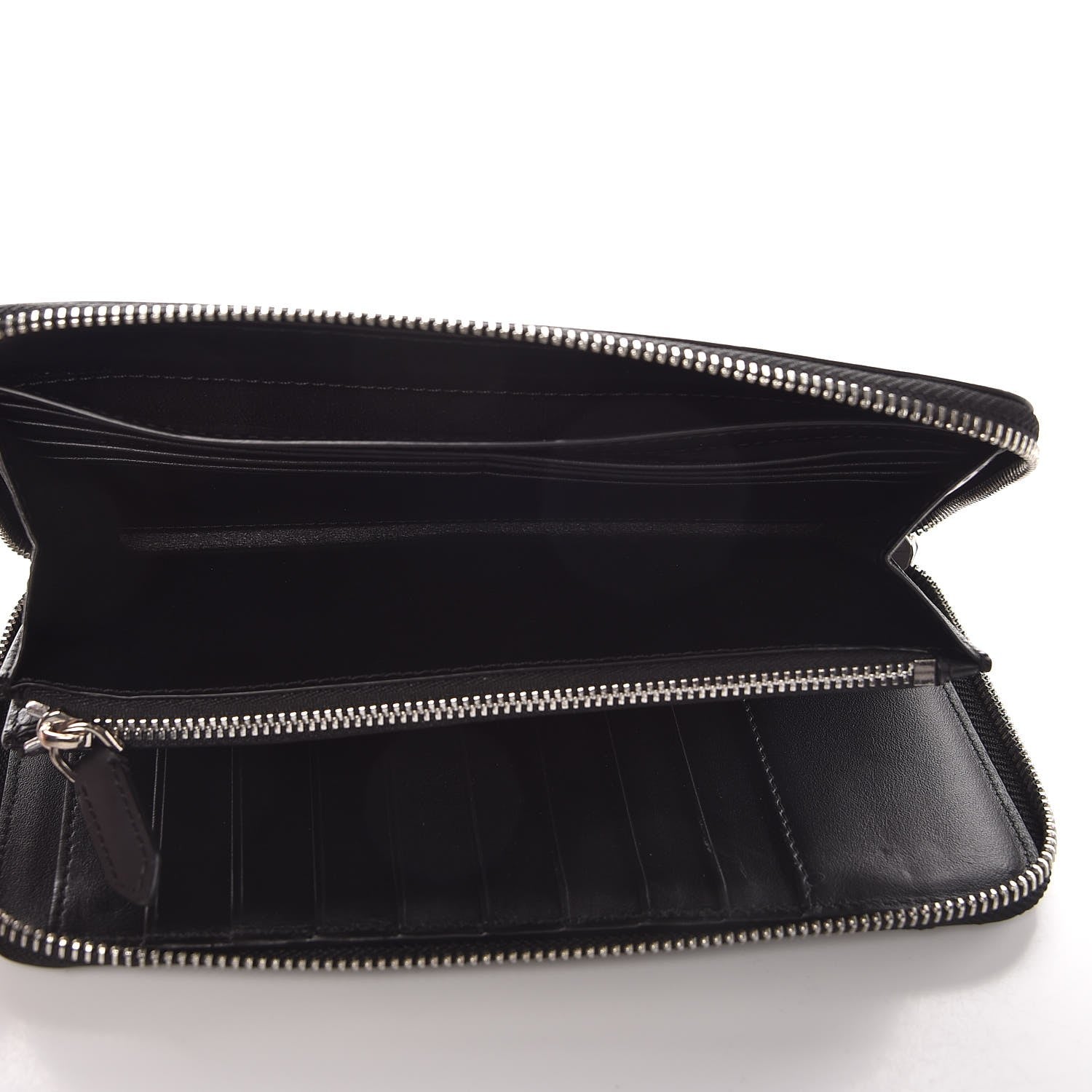 Burberry Coated Canvas Graffiti Print Zippy Wallet Black 6 of 9