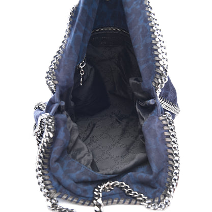 Stella McCartney Shaggy Deer Leopard Print Falabella Fold Over Tote Blue Sapphire 5 of 9