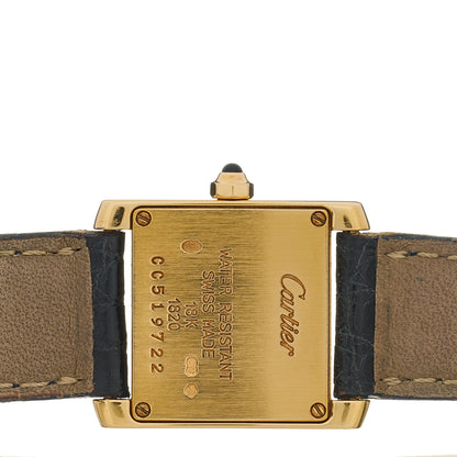 Cartier 18K Yellow Gold Alligator 20mm Tank Francaise Quartz Watch 4 of 4