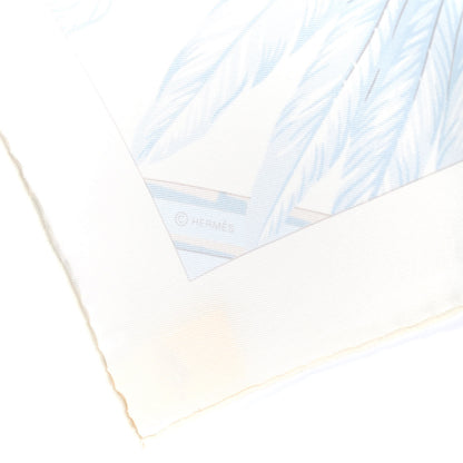 Hermes Silk Brazil II 70 White Ciel Gris Perle 4 of 4