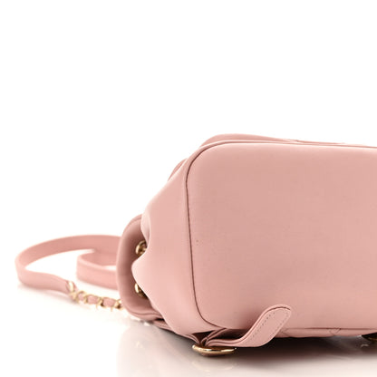 Chanel Lambskin Quilted Small Duma Drawstring Backpack Light Pink 8 of 9
