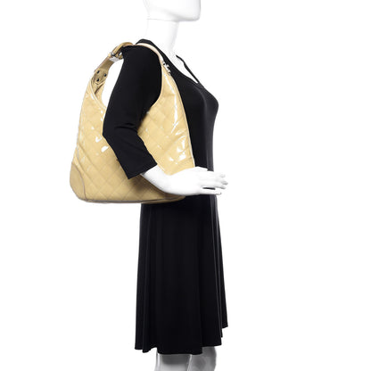 Burberry Patent Quilted Brook Hobo Beige 2 of 10