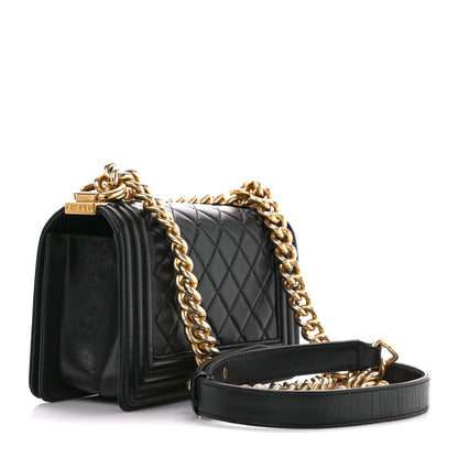 Chanel Lambskin Quilted Small Boy Flap Black 3 of 13