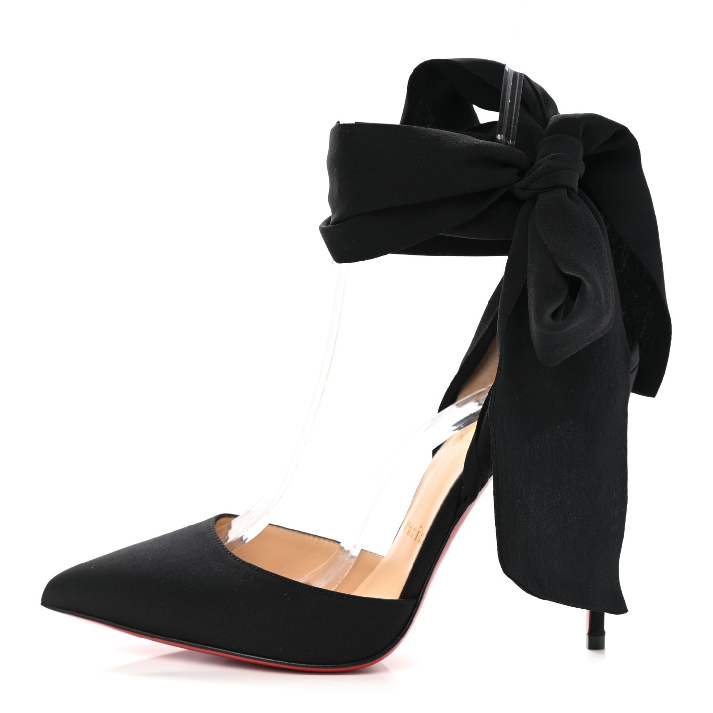 Satin Douce Du Desert 100 Heels 38.5 Black
