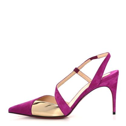 Christian Louboutin Veau Velours Platina 100 Pumps 39 Cassis 1 of 8