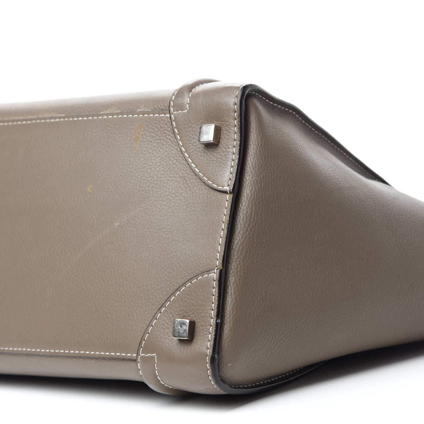 Drummed Calfskin Mini Luggage Souris