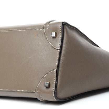 Celine Drummed Calfskin Mini Luggage Souris 7 of 15