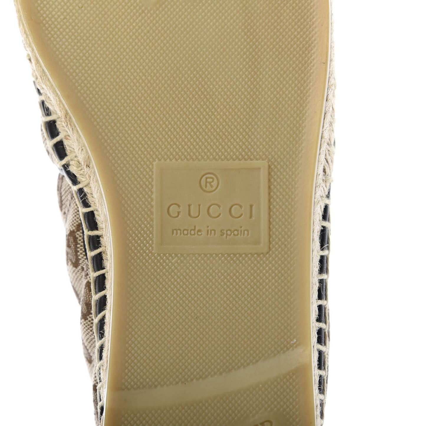 Monogram Matelasse Diagonal GG Marmont Espadrilles 39 Beige Ebony Black