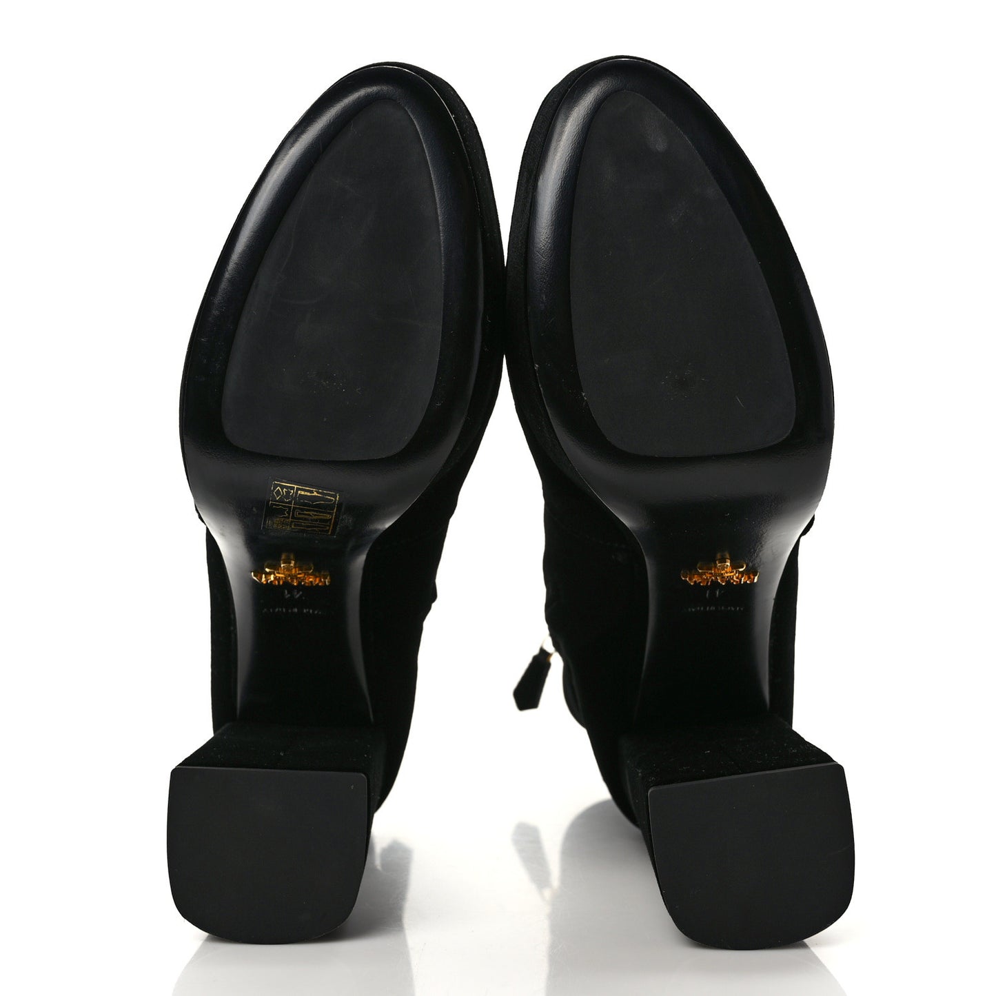 Velvet Platform Ankle Boots 41 Black