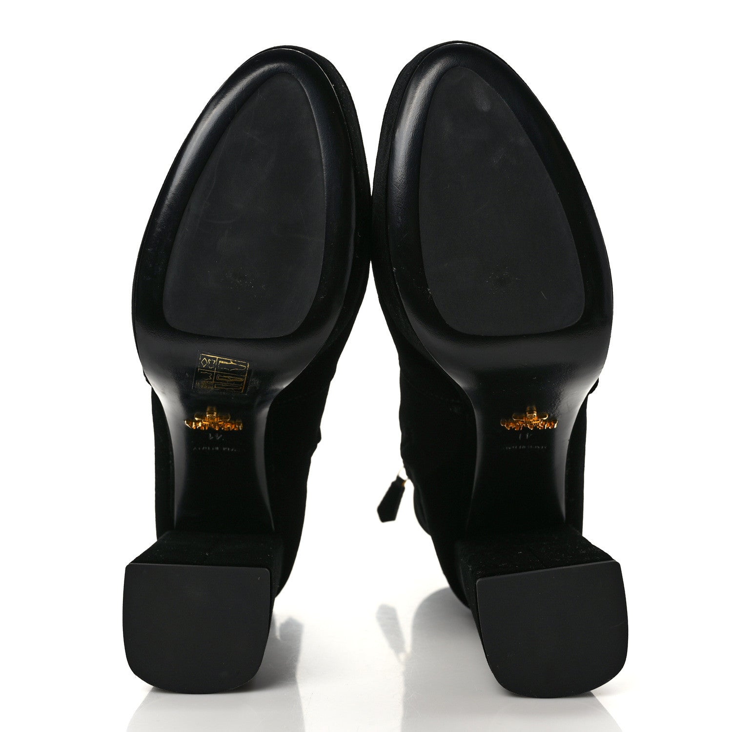 Prada Velvet Platform Ankle Boots 41 Black 5 of 7